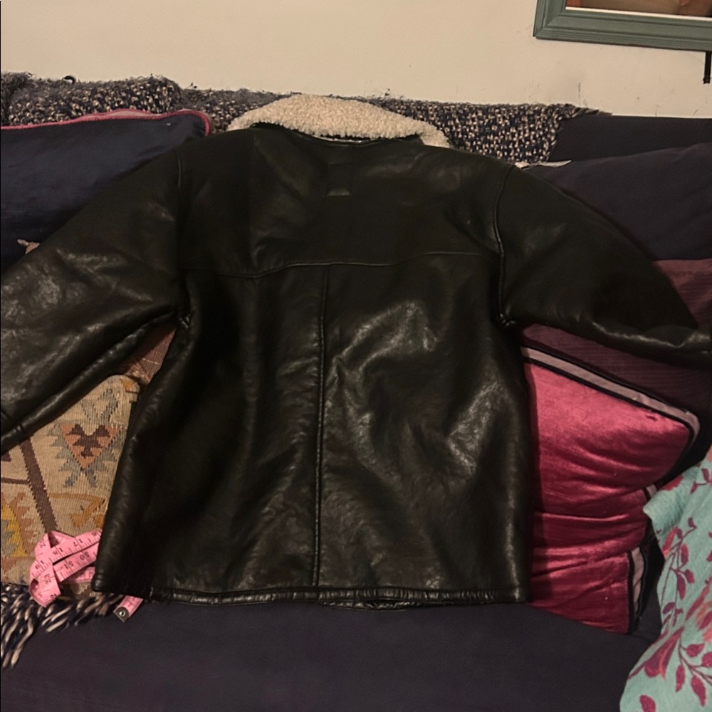 Women's Black Shearling Jacket - image 4